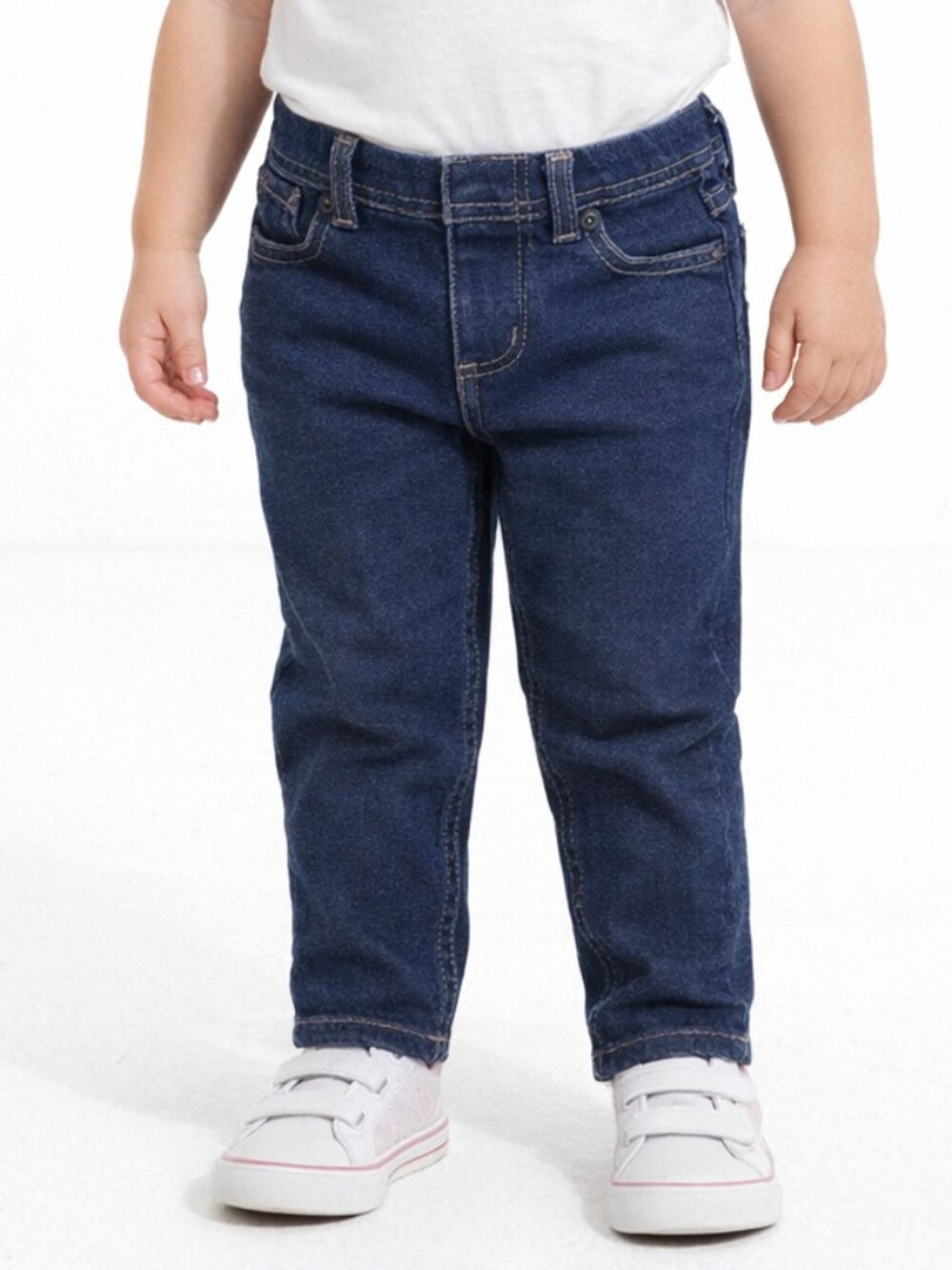 Garanimals Girls Denim Pull‑On Leggings Dark Blue Elastic Waist Size 3T